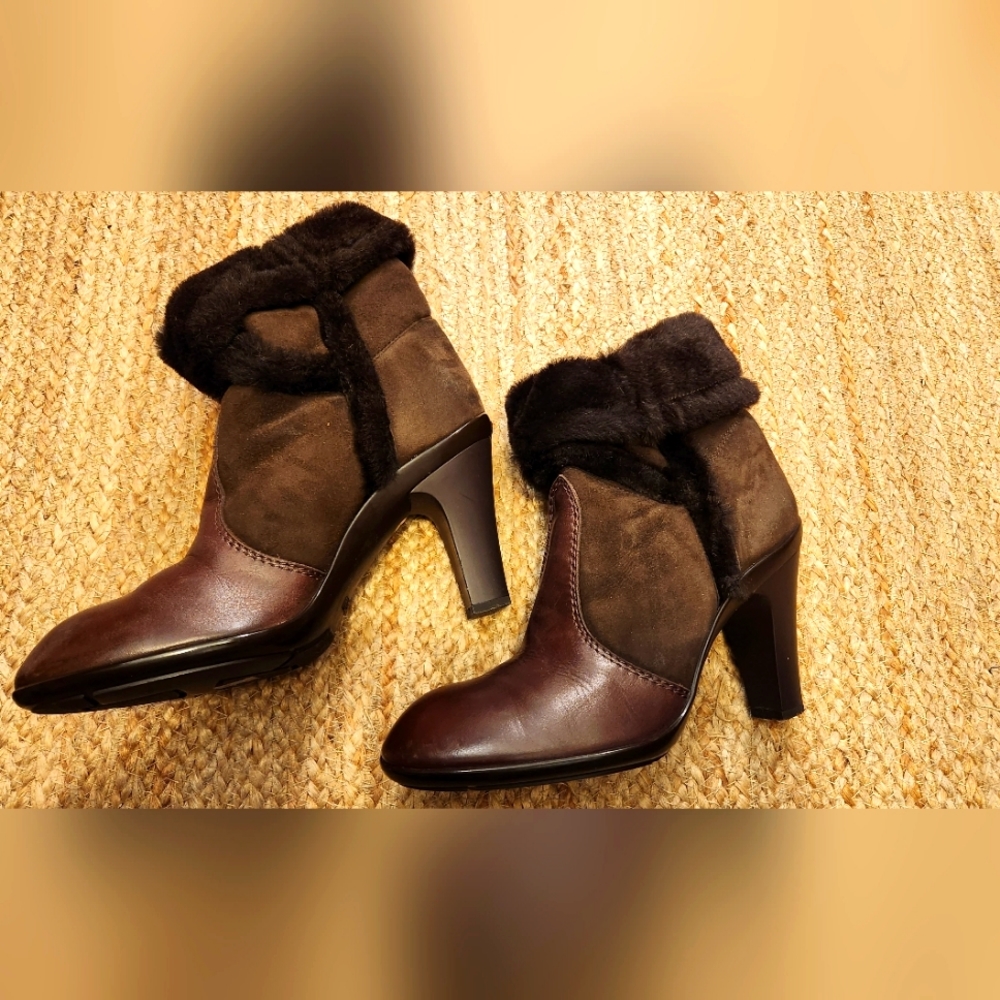 HOGAN shearling boots, heels